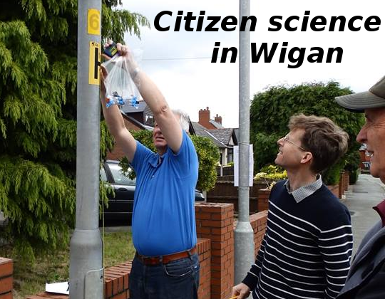 Air pollution being measured in Standish, Wigan in 2014