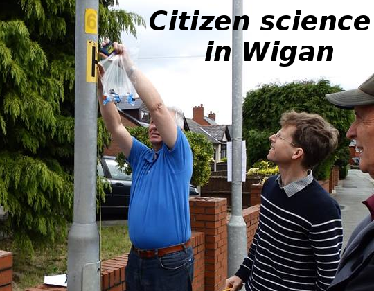 Air pollution being measured in Standish, Wigan in 2014 Air pollution being measured in Standish, Wigan in 2014